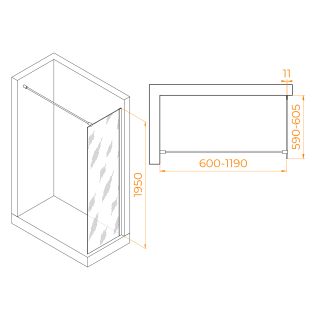 Душевая перегородка RGW WA-002W 35100206-15 60см белый